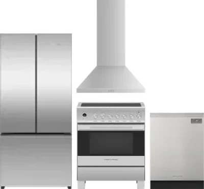 4 Piece Package Includes Refrigerator, Range, Hood And Dishwasher